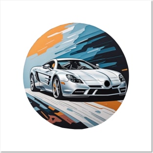 Mercedes SLR McLaren pastel colours design Posters and Art